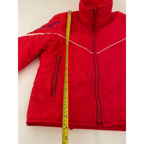 Vintage Obermeyer Ski Puffer Jacket Winter Coat Kids/JUNIOR Size 14 Red - Picture 7 of 12